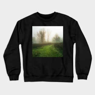 Beautiful Morning in Autumn Fog Crewneck Sweatshirt